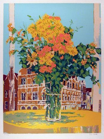 Untitled - European Flower Bouquet Screenprint | Russ Elliott,{{product.type}}