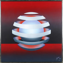 Untitled - Floating Orb on Red Acrylic | Patrice Breteau,{{product.type}}