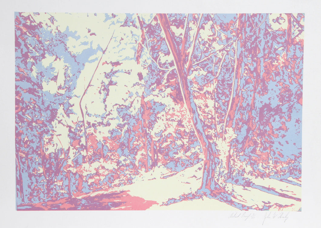 Untitled - Forest Landscape Screenprint | John M. Healy,{{product.type}}