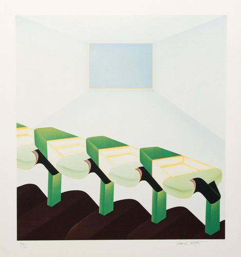 Untitled - Four Green Shapes in Continuous Space Screenprint | Frank Roth,{{product.type}}