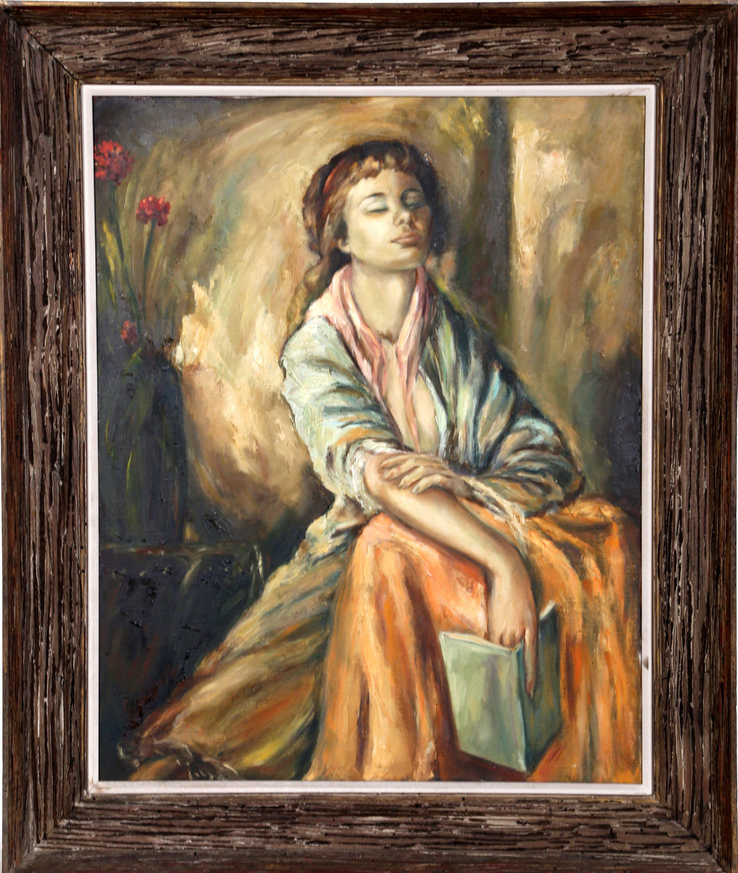 Untitled - Girl Reading Oil | Unknown Artist,{{product.type}}