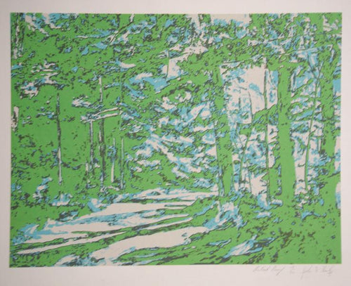 Untitled - Green Forest Lithograph | John M. Healy,{{product.type}}