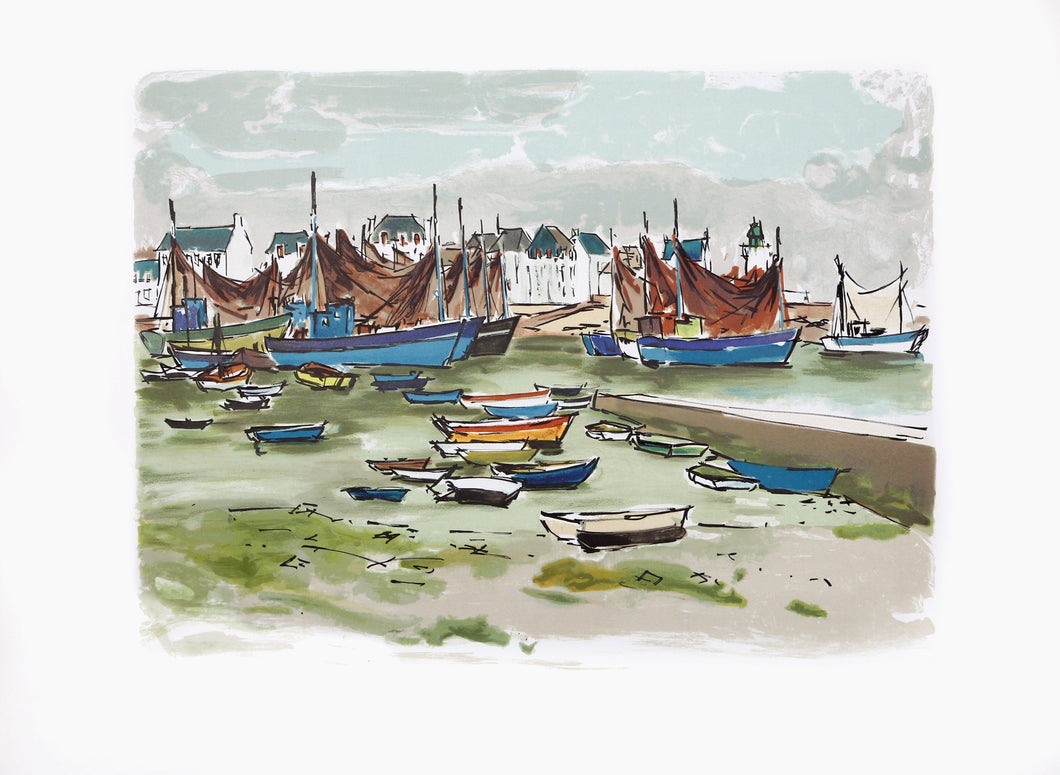 Untitled - Harbor Lithograph | Laurent Marcel Salinas,{{product.type}}