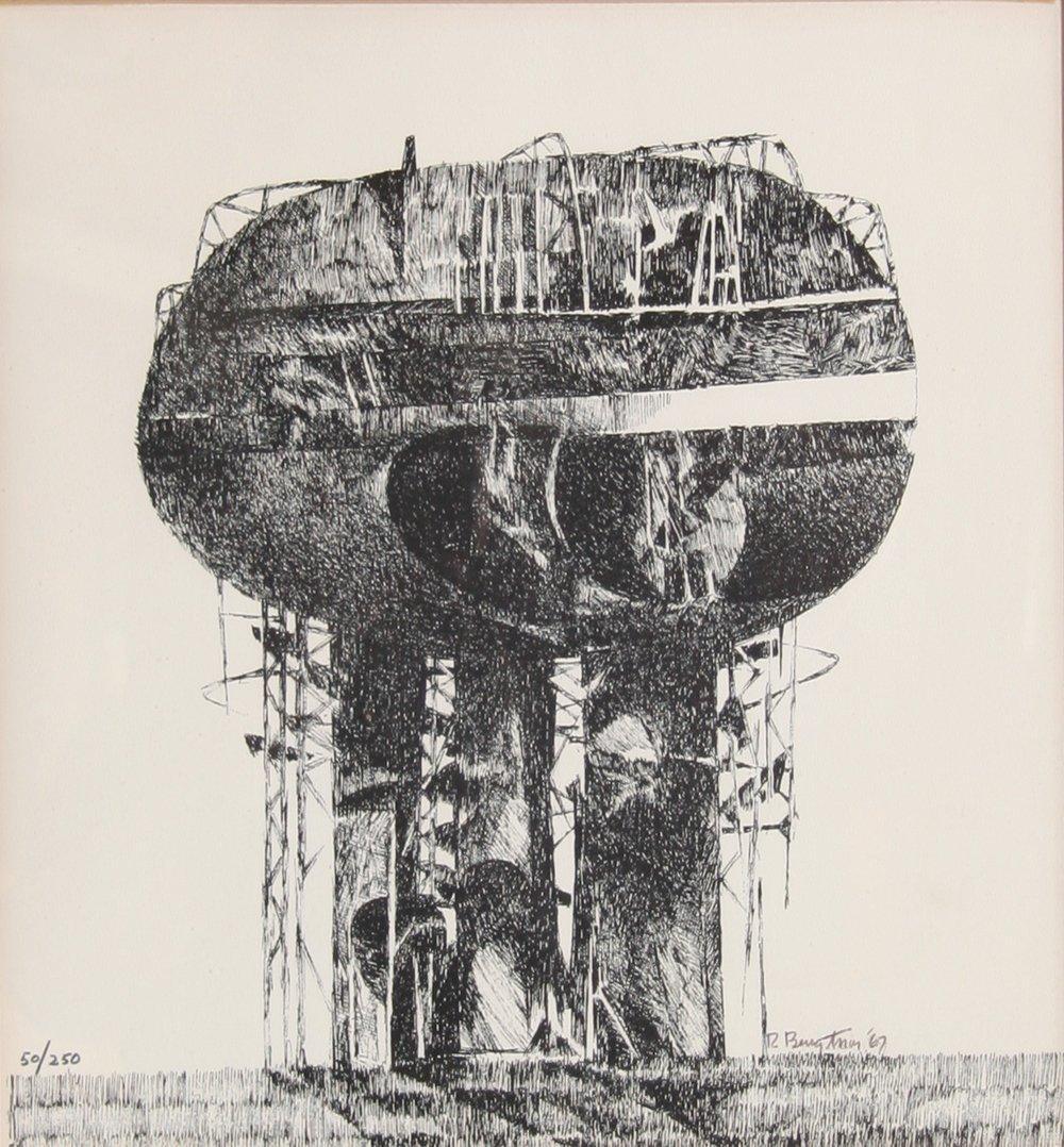 Untitled Lithograph | Robert Bengtsson,{{product.type}}