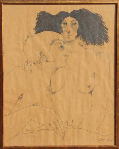 Untitled - Lovers (60) Pencil | Ramon Santiago,{{product.type}}