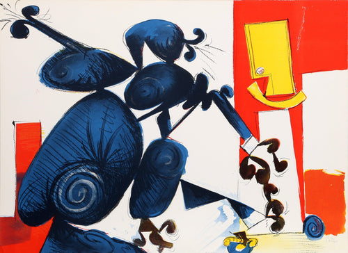 Untitled - Man and Bird II Lithograph | Dimitri Petrov,{{product.type}}