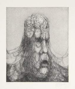 Untitled - Man Caught Under Ropes Etching | Hans-Georg Rauch,{{product.type}}