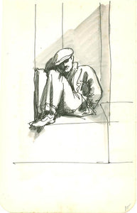 Untitled - Man in the Shadows II Ink | A. Rothstein,{{product.type}}