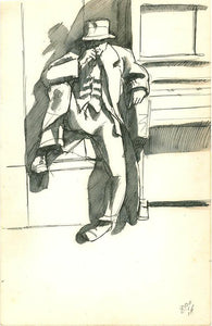Untitled - Man in the Shadows Ink | A. Rothstein,{{product.type}}