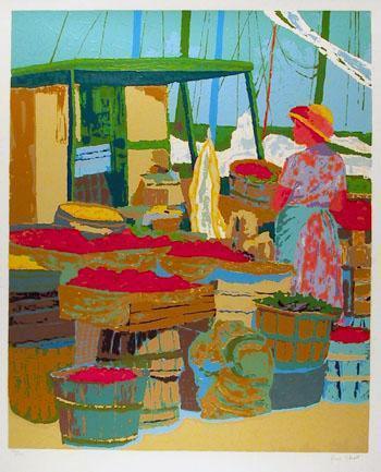 Untitled - Market Boat Screenprint | Russ Elliott,{{product.type}}