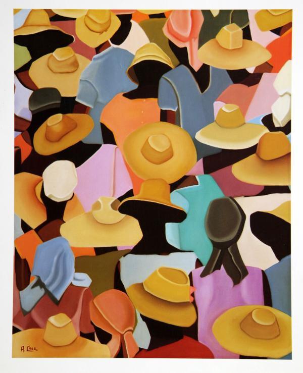 Untitled - Market Crowd Poster | Arlene Case,{{product.type}}