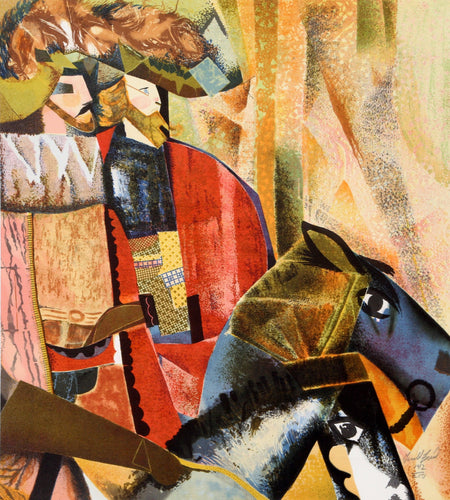 Untitled - Men on Horses Lithograph | Gerald Fried,{{product.type}}