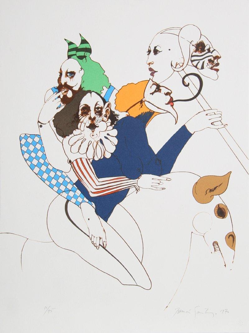 Untitled - Merry Go Round (50) Lithograph | Ramon Santiago,{{product.type}}