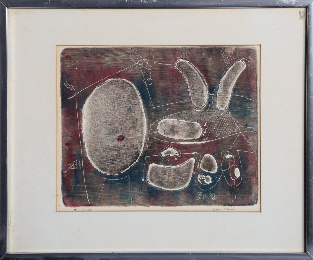 Untitled - Modern Abstract Etching | Esther Gilman,{{product.type}}