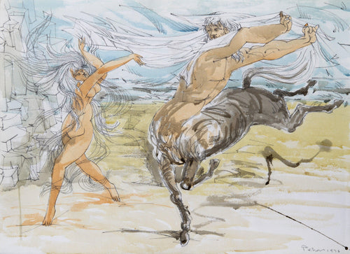 Untitled - Mythical Creatures II Watercolor | Dimitri Petrov,{{product.type}}