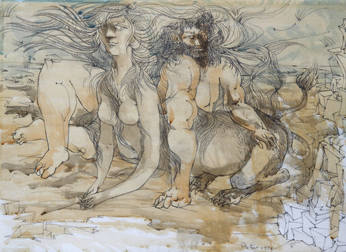 Untitled - Mythical Creatures IV Watercolor | Dimitri Petrov,{{product.type}}
