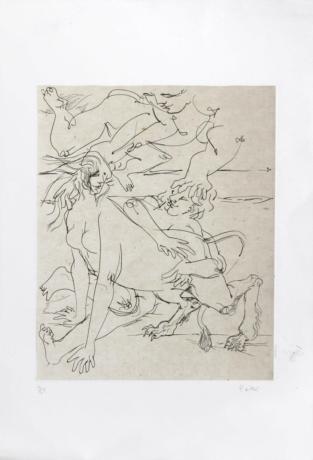 Untitled - Mythical Creatures VII Etching | Dimitri Petrov,{{product.type}}