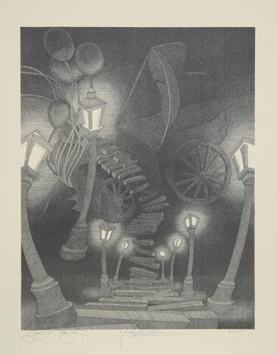 Untitled - Night Path Lithograph | Wojtek Kowalczyk,{{product.type}}