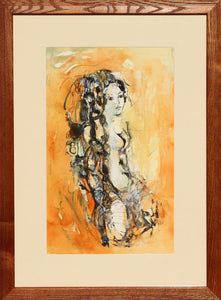 Untitled - Nude Portrait 5 Watercolor | Madeleine Scellier,{{product.type}}