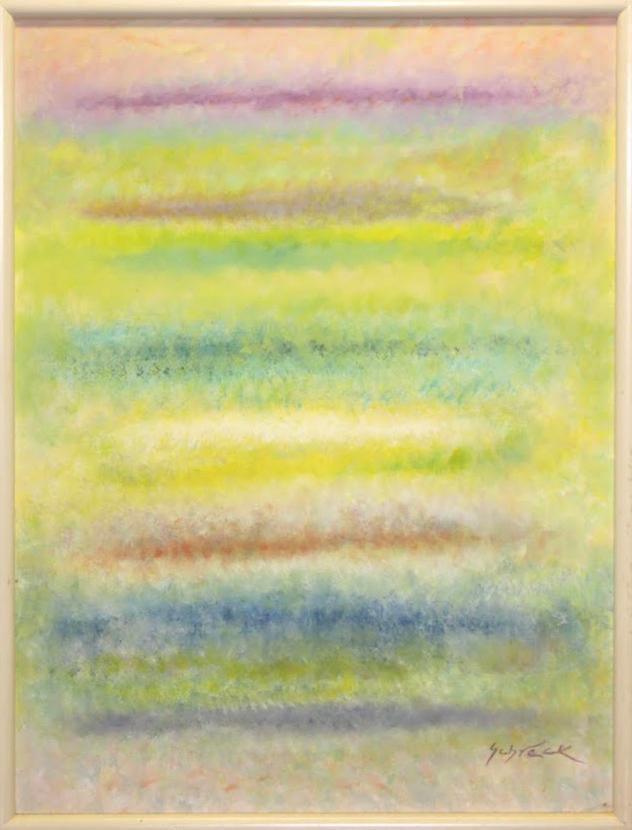 Untitled - Pastel Rainbow Abstract Acrylic | Michael Schreck,{{product.type}}