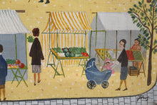 Untitled - People in Yellow City Acrylic | Unknown Artist,{{product.type}}