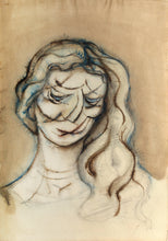 Untitled Portrait of a Woman Watercolor | Benjamin Benno,{{product.type}}