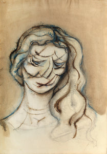 Untitled Portrait of a Woman Watercolor | Benjamin Benno,{{product.type}}