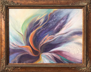 Untitled - Purple Abstract Oil | Gloria Rosenthal,{{product.type}}