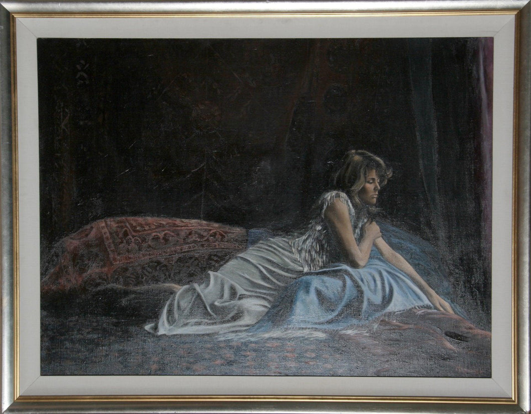 Untitled - Reclining Woman in Gown Oil | Harry McCormick,{{product.type}}