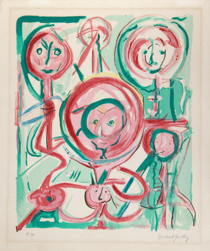 Untitled (Red and Green) Lithograph | Herbert Gentry,{{product.type}}
