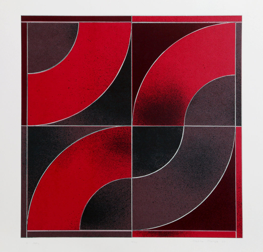 Untitled - Red Arcs Screenprint | Gordon House,{{product.type}}