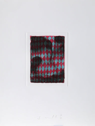 Untitled - Red Blue Checkerboard Etching | Peter Schuyff,{{product.type}}