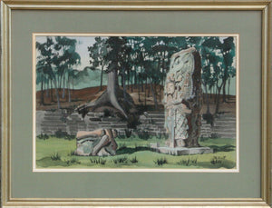 Untitled (Ruins) Watercolor | Mabel Scott,{{product.type}}