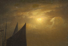 Untitled - Sailboat Docks (Night) Oil | Petrus van Schendel,{{product.type}}