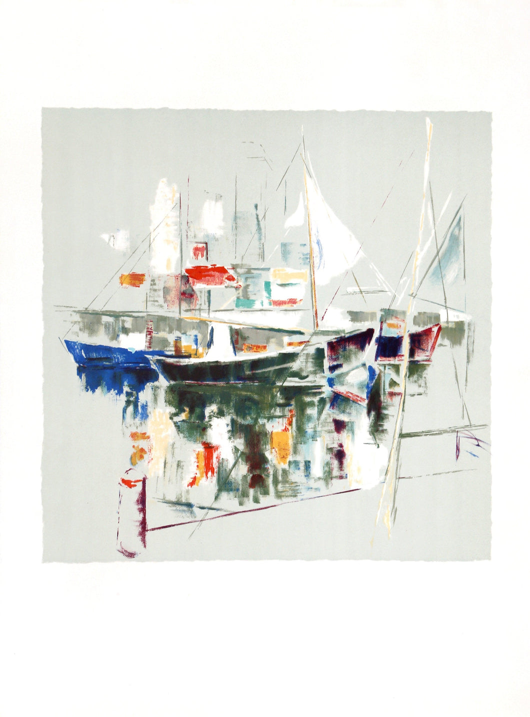 Untitled - Sailboats Lithograph | Paul Flegel,{{product.type}}