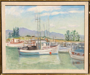 Untitled - Sailboats Oil | Adela Smith Lintelmann,{{product.type}}