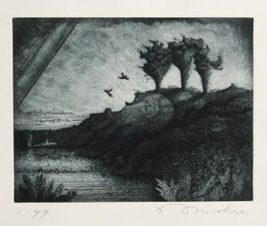 Untitled - Seascape at Night Etching | Tighe O'Donoghue,{{product.type}}