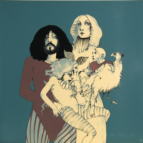 Untitled - Self-Portrait with Family Screenprint | Ramon Santiago,{{product.type}}