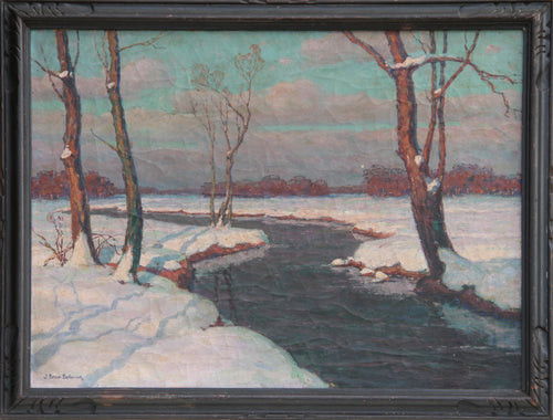 Untitled - Snowy River Landscape Oil | Jean-Jacques Berne-Bellecour,{{product.type}}