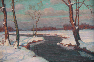Untitled - Snowy River Landscape Oil | Jean-Jacques Berne-Bellecour,{{product.type}}