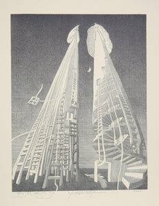 Untitled - Stairs and Ladders Lithograph | Wojtek Kowalczyk,{{product.type}}