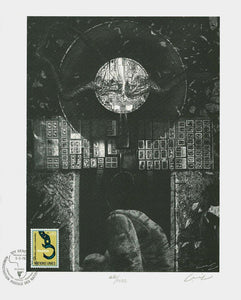 Untitled - Stamp Collecting Lithograph | Mohammed Omer Khalil,{{product.type}}