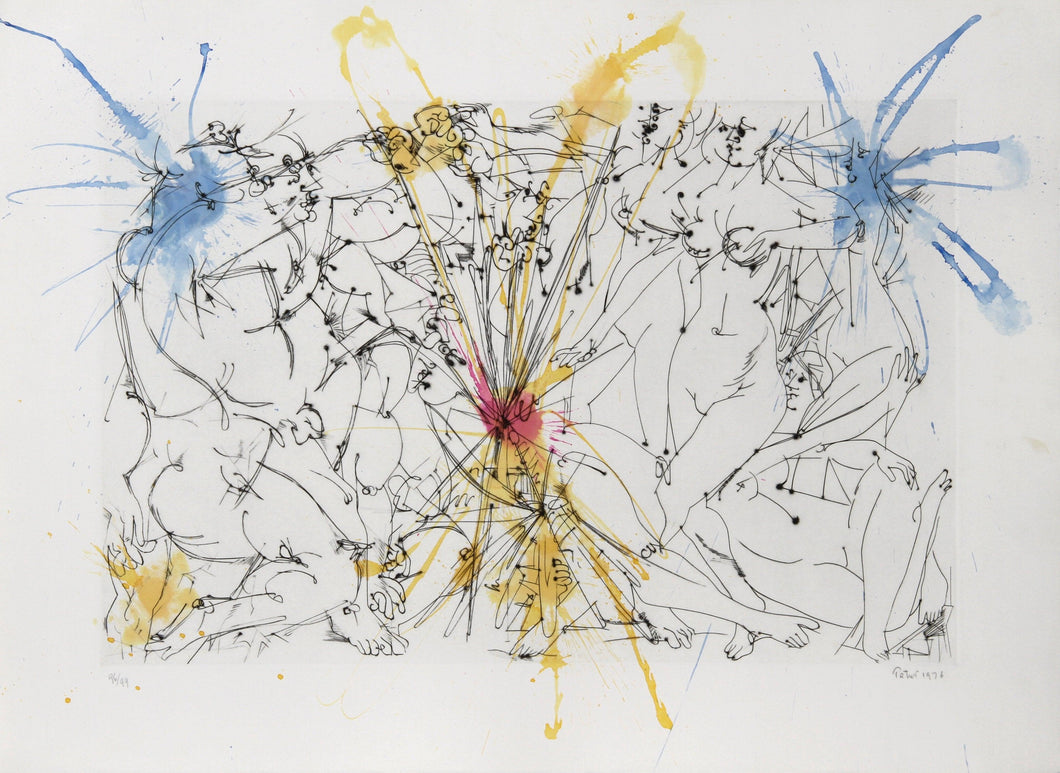 Untitled - Standing Nudes Etching | Dimitri Petrov,{{product.type}}