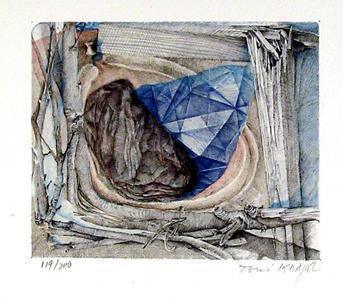 Untitled - Sticks and Stones Lithograph | Anton 'Toni' Krajnc,{{product.type}}