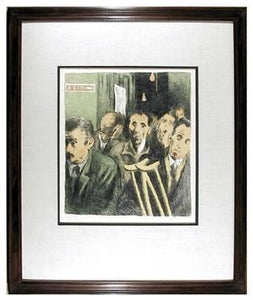 Untitled - Subway Exit Lithograph | Raphael Soyer,{{product.type}}