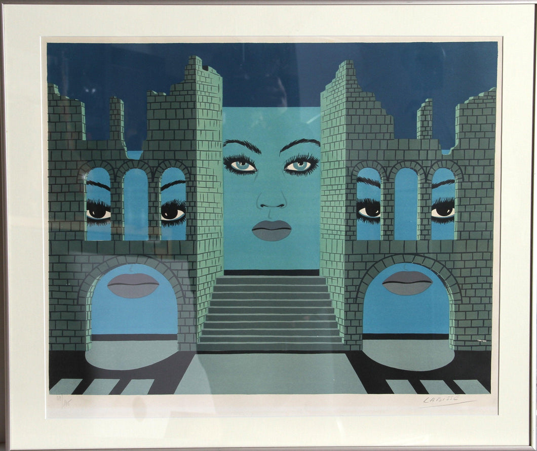 Untitled - Three Faces Lithograph | Felix Labisse,{{product.type}}