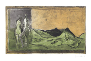 Untitled - Two Nudes in Landscape Etching | Karl Brandstatter,{{product.type}}
