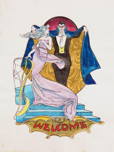 Untitled - Vampire Welcome Watercolor | Marshall Goodman,{{product.type}}