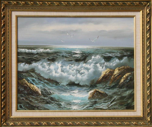 Untitled - Waves Crashing Oil | Roal English,{{product.type}}