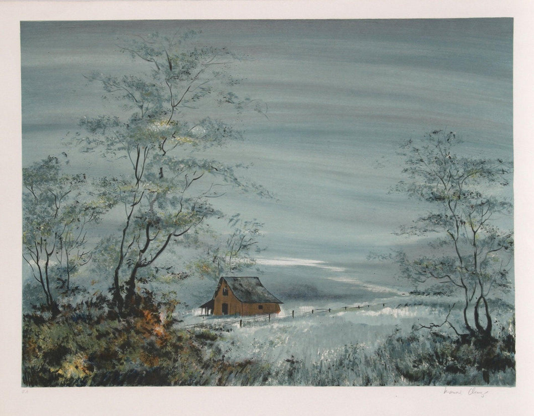 Untitled - Winter Landscape I Lithograph | Bernard Charoy,{{product.type}}